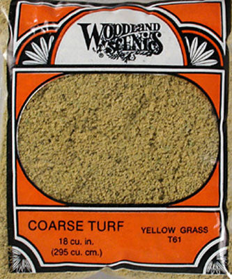 Woodland Scenics TURF COARSE YELLOW GRASS12 OZ. (WOOT61)