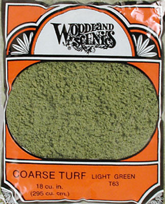 Woodland Scenics TURF COARSE LIGHT GREEN 12 OZ. (WOOT63)