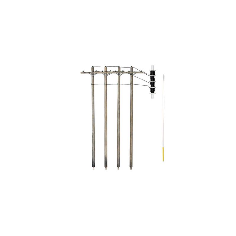 Woodland Scenics N Wired Poles Single Crossbar (WOOUS2250)