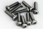 Titanium Hex Socket Screws M3x12mm (10) (Z-S0007)