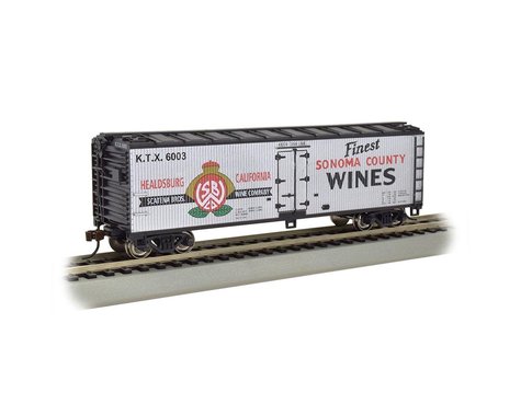 Bachmann Sonoma County Wines 40' Wood-Side Refrigerator Box Car  (BAC19808)