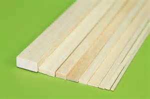 Balsa 3/16 x 1/2 x 48" Stick  (B165)