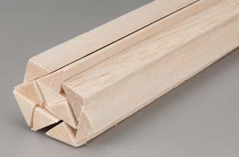 Balsa 3/4 x 3/4 x 36 Triangle (B108)