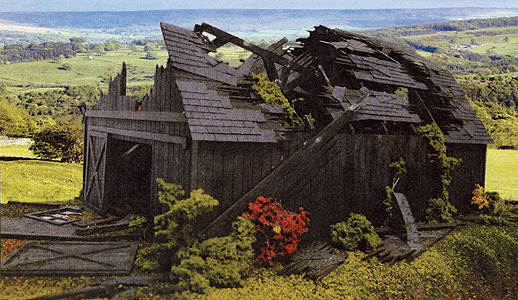 Fallen Barn - Laser-Art  O SCALE (BRA449)