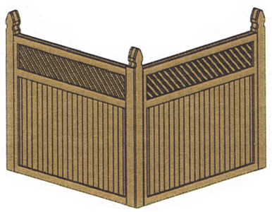 Laser Art Fence Kit (Laser-Cut Wood) HO SCALE  (BRA710)