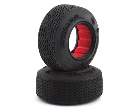 DE Racing Outlaw Sprint HB Dirt Oval Front Tires w/Red Insert (2) (Clay)  (DER-OSF2-C1)