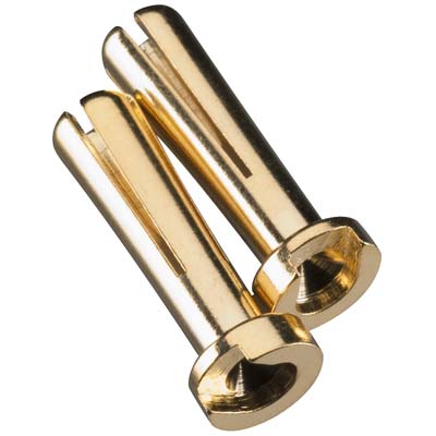 Duratrax Gold Plated Bullet Connector Male 4mm (2)  (DTXC2306)