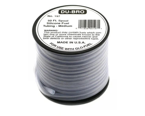 DuBro Medium Silicone Fuel Tubing (Blue) (50')  (DUB197)