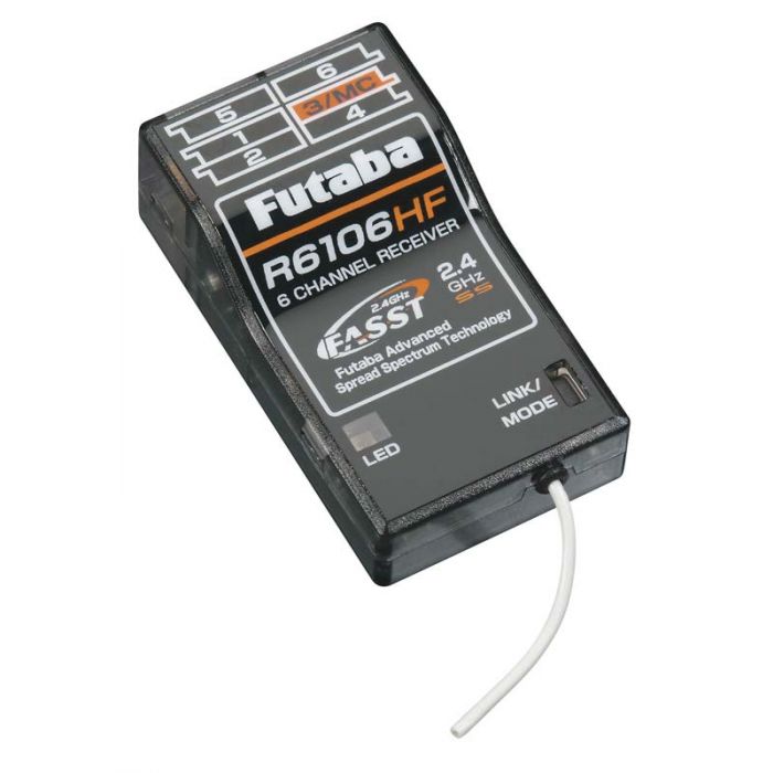 Futaba R6106HF 6-Channel 2.4GHz FASST Park Flyer Receiver  (FUTL7650)