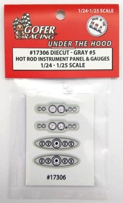 Gofer Racing Decals Hot Rod Instrument Panel & Gauges Gray #5 (GOF17306)