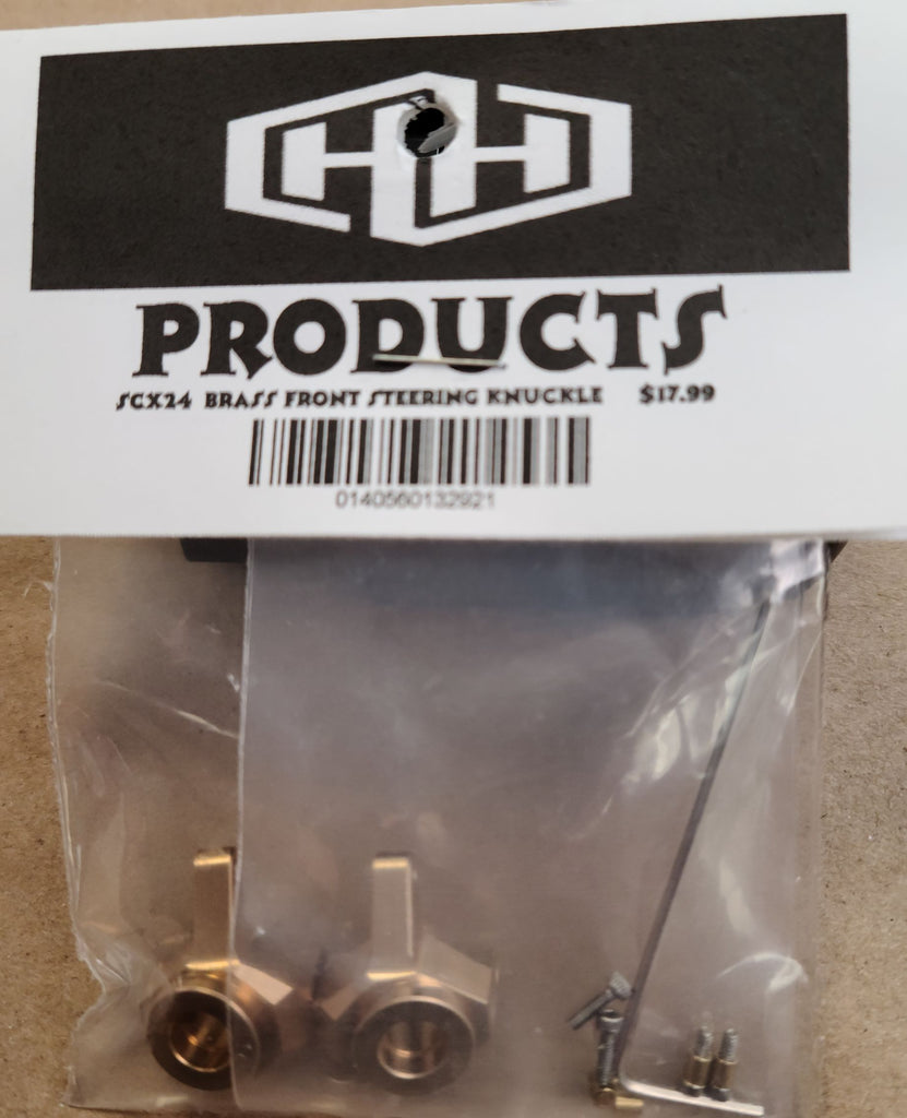 Hamilton Hobbies SCX24 BRASS FRONT STEERING KNUCKLES (HAM132921)