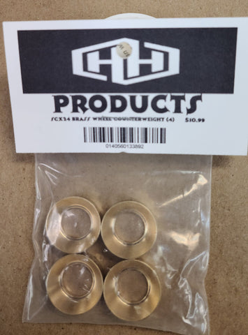 Hamilton Hobbies SCX24 BRASS WHEEL COUNTERWEIGHT  (HAM133892)