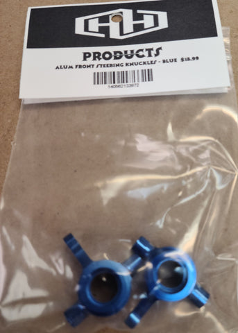 Hamilton Hobbies Aluminum Front Steering Knuckles - Blue (HAM133972)