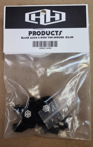Hamilton Hobbies ENDURO ALUM C HUBS - BLACK  (HAM134059)