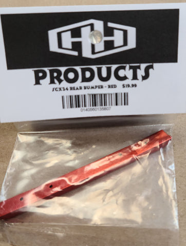 Hamilton Hobbies SCX24 Rear Bumper - Red   (HAM135807)