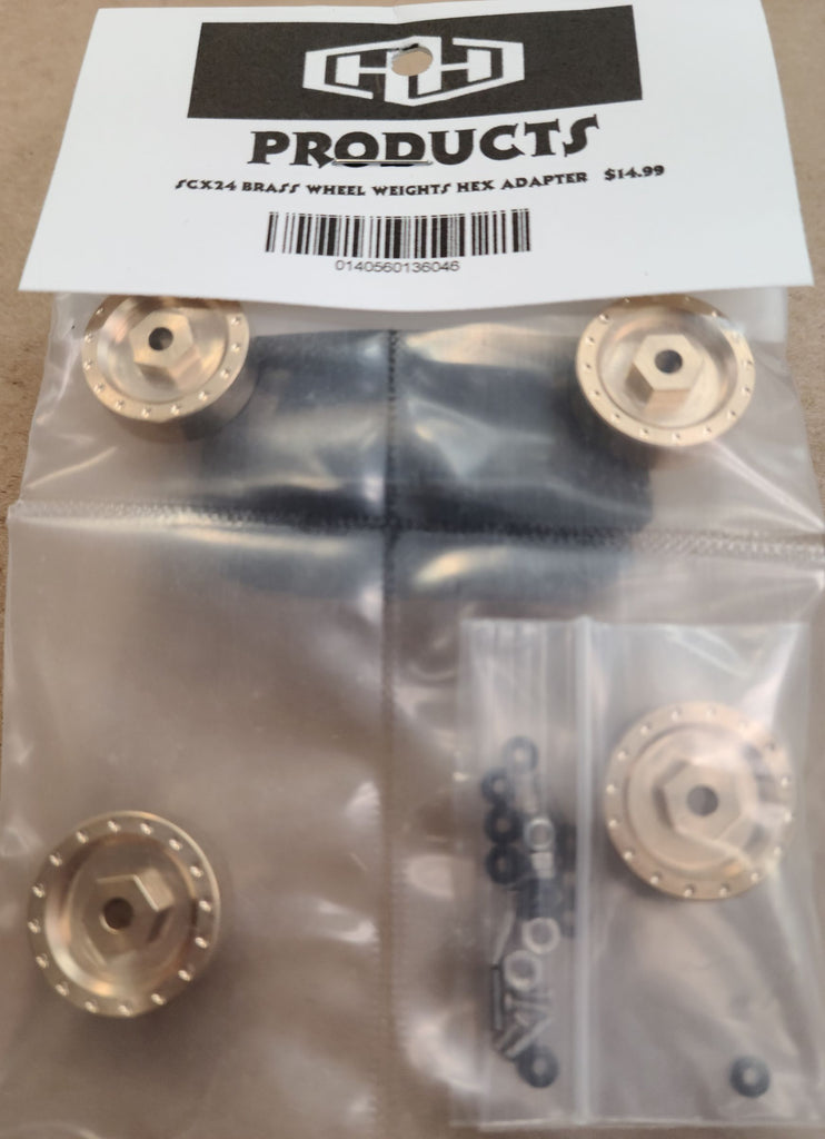 Hamilton Hobbies SCX24 BRASS WHEEL WEIGHTS HEX ADAPTER (HAM136046)