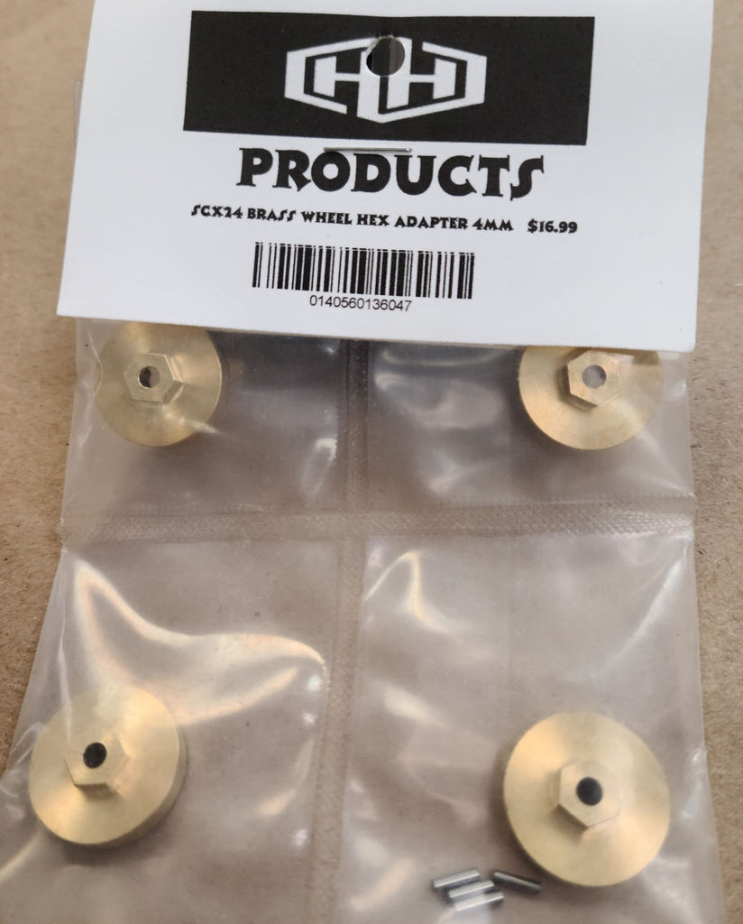 Hamilton Hobbies SCX24 Brass Wheel Hex Adapters (HAM136047)