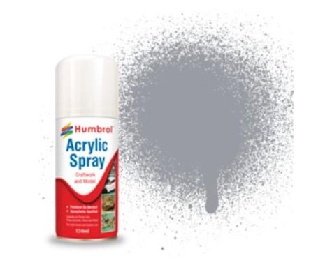 Humbrol 150ml Acrylic Matte Light Grey Spray  (HMB6064)