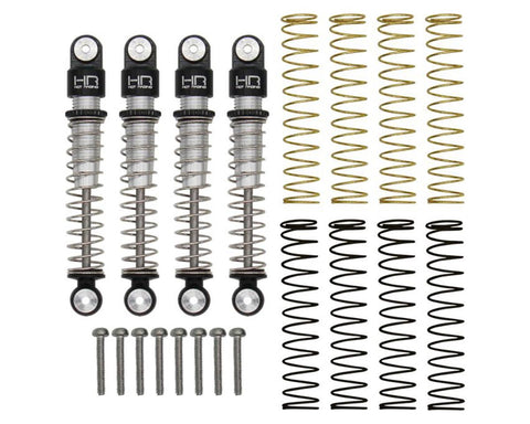 Hot Racing Axial SCX24 Aluminum Threaded Long Travel Shocks (4)  (HRAXTF428LT)