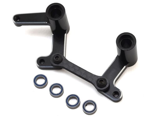 Hot Racing Traxxas Slash Aluminum Steering Bellcranks & Draglink Set (Black)  (HRATE48G01)