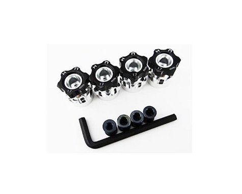 Hot Racing 12mm to 17mm Hex Hub Adapters (4) (6mm Offset)  (HRAWH17HS01)