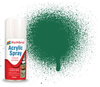Humbrol 150ml Acrylic Matte Dark Green Spray (HMB6030)