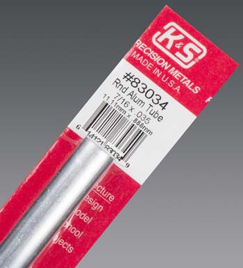 K+S Aluminum Tube 7/16x.035"  (K+S83034)