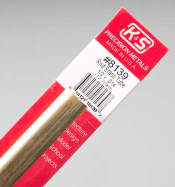 K+S Round Brass Tube 1/2"  (K+S8139)