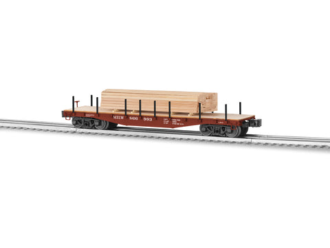 Lionel Milwaukee Rd 40' Flat w/ Lumber Load   (LNL682850)