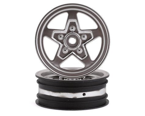 Losi 22S Drag Front Wheel (Satin Chrome) (2) w/12mm Hex  (LOS43047)