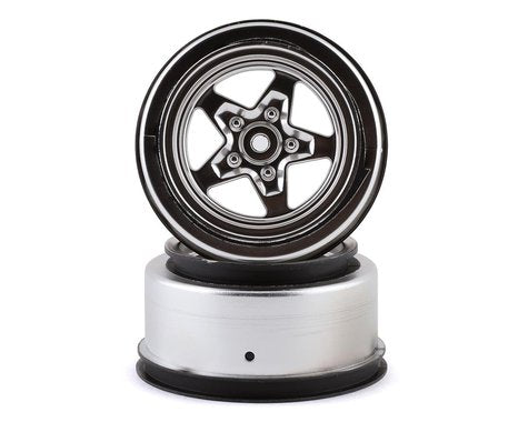 Losi 22S Drag Rear Wheels (Satin Chrome) (2) (LOS43048)