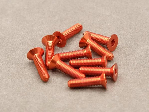 Hamilton Hobbies 3 X 10 Orange Countersunk Screws (20) (HAM130445)