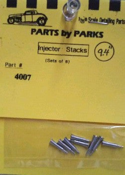 Parts by Parks 1/24-1/25 Hilborn Style Injector Stacks 5/32 x 3/32 x 3/8 (Machined Aluminum) (8) (PBP-4007)