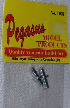 Pegasus 1/24-1/25 Slim Style Pumps w/Groovies (Billet Aluminum) (2) (PGH1031)