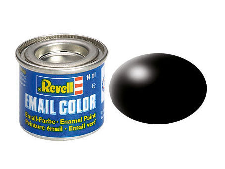 Revell 14ml Enamel Black Silk Tinlets  (RVL32302)