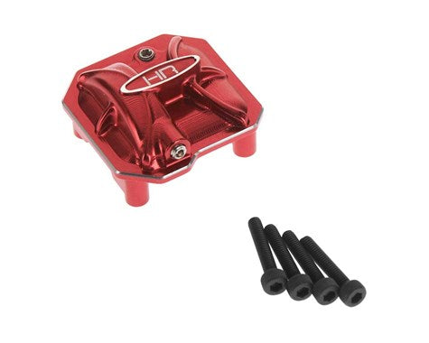 Hot Racing Axial SCX10 II Aluminum AR44 Axle Diff Cover (Red)  (SCXT12C02)