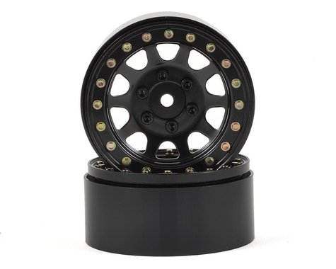 SSD RC D Hole 1.9 Steel Beadlock Crawler Wheels (Black) (2) (SSD00003)