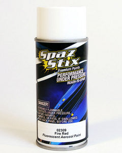 Spaz Stix FIRE RED FLUORESCENT AEROSOL PAINT 3.5OZ   (SZX02309)