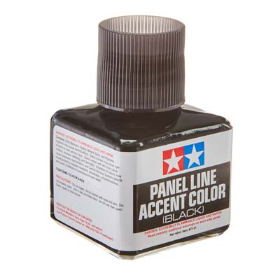 Tamiya Panel Line Accent Color Black    (TAM87131)