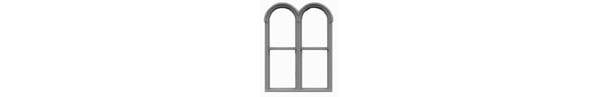 Tichy Train DOUBLE ROUND TOP WINDOW  (TIC8114)