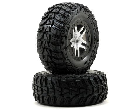 Traxxas Kumho Venture MT Rear Tires (2) (Satin Chrome) (S1)  (TRA6874)