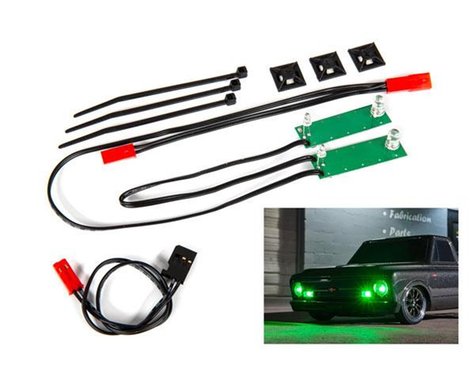 Traxxas Front LED Light Set (Green)  (TRA9496G)