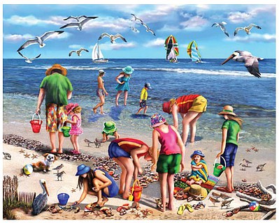 Shell Seekers (People on the Beach) Puzzle  (WMP965)
